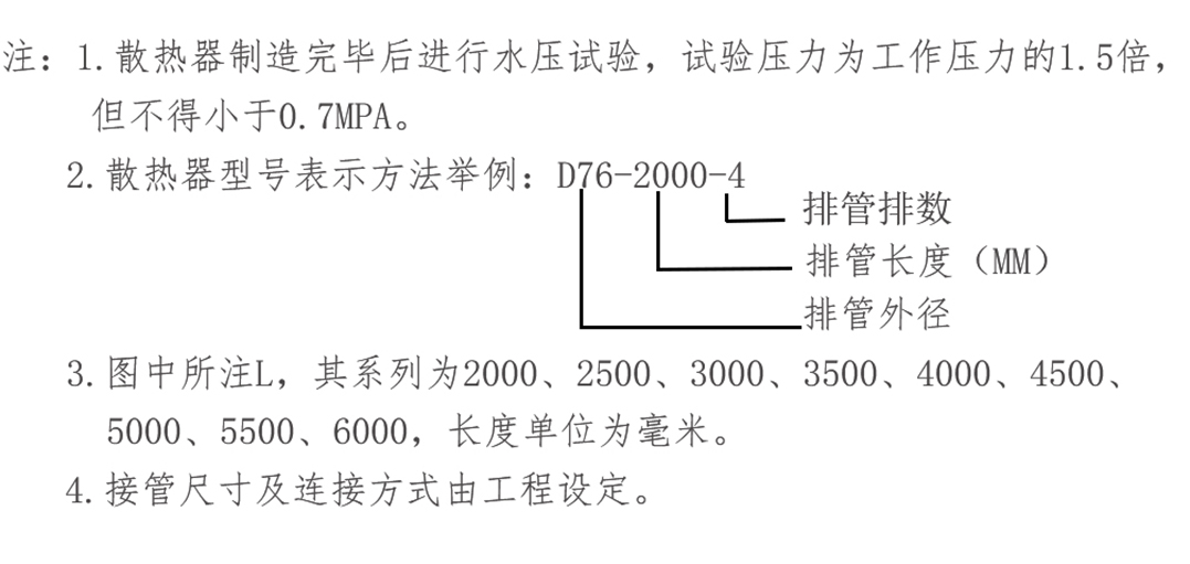 光排管型號